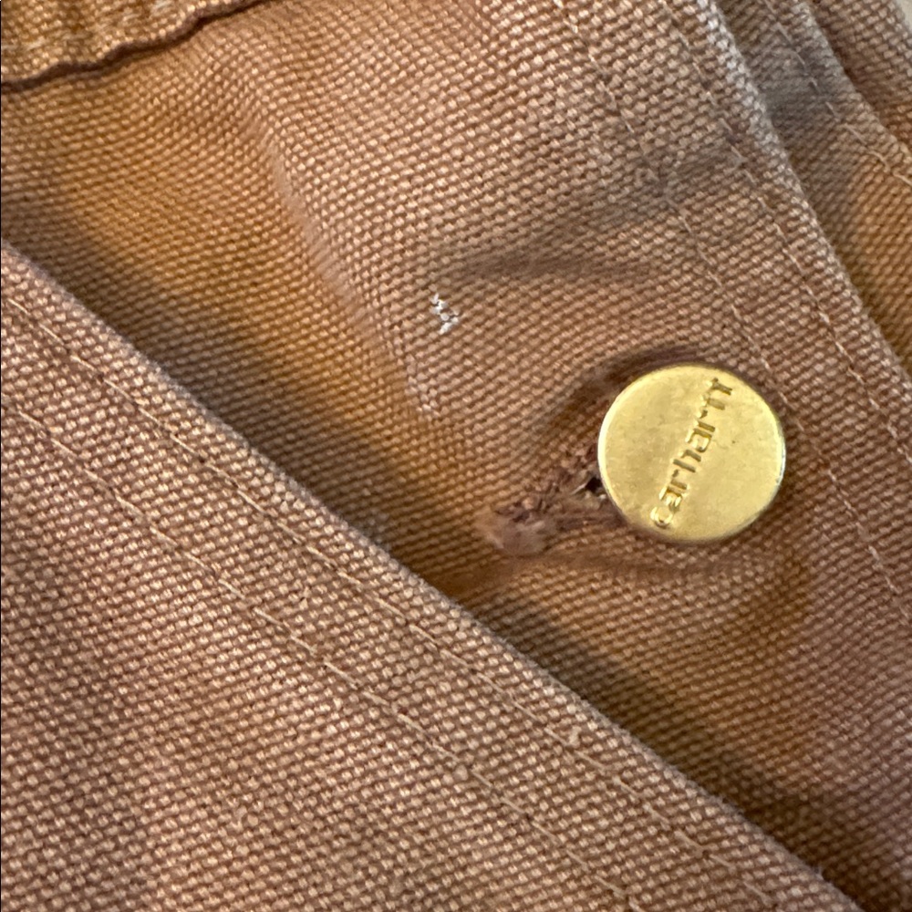 Vintage Carhartt Canvas Double Knee Overalls Duck Brown-Workwear-USA - Picture 2 of 11